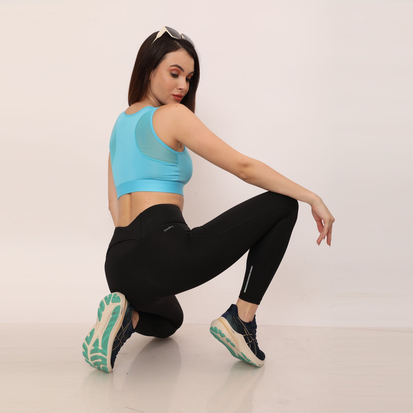 High Impact Mesh Racerback Design with Front Zip, Cushion Straps & Removable Pads