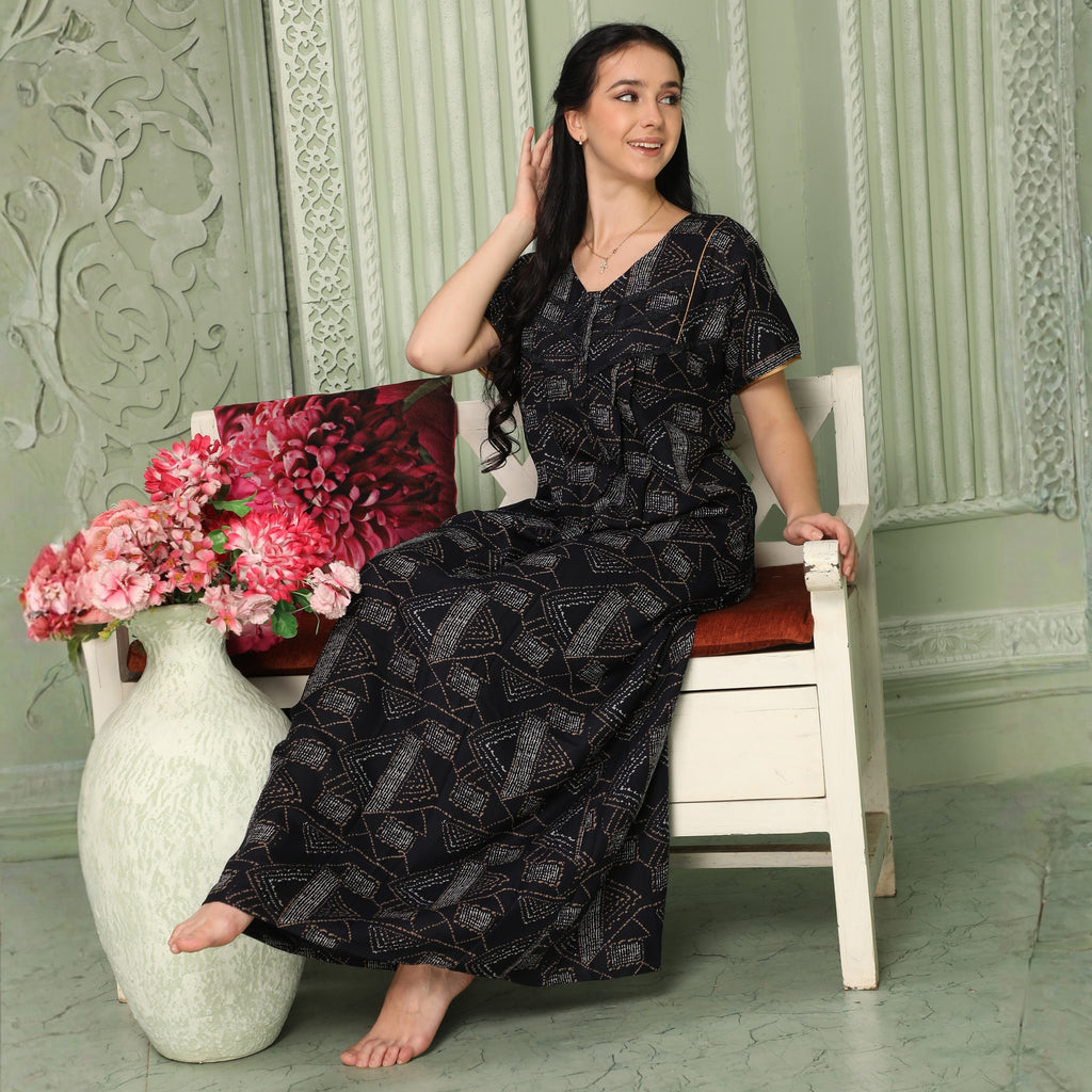 Printed Full-Length Night Gown
