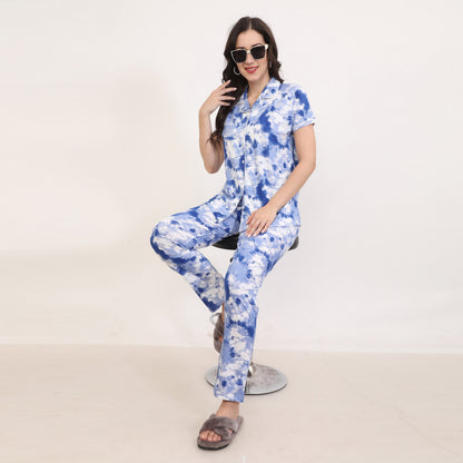 Printed Full Length Night Gown