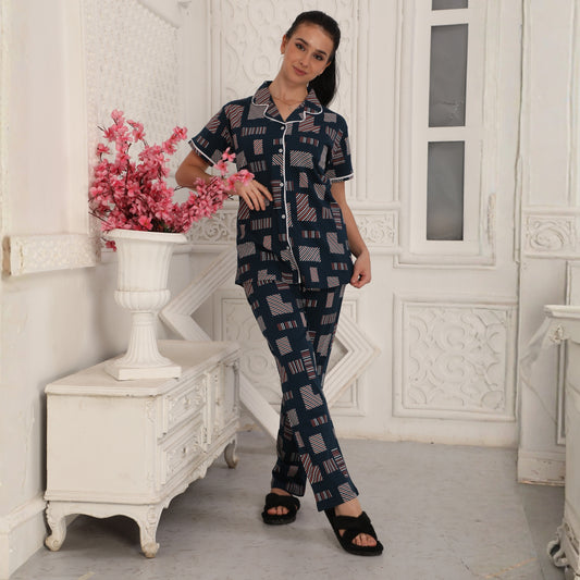 Printed Full Length Night Gown