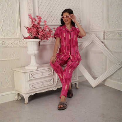 Printed Full Length Night Gown