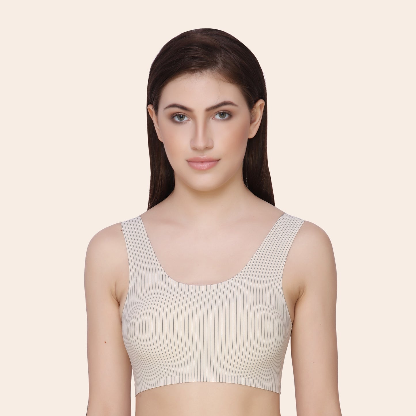 Nylon Elastane Ice Silk Non Wired Seamless Removable Pads Everyday Bra