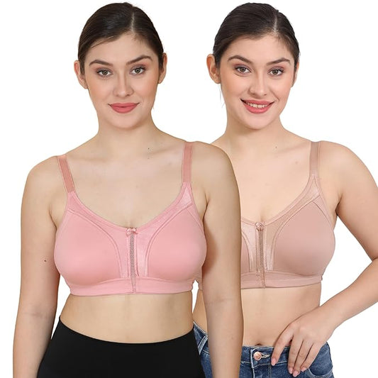 Minimizer Everyday Bra-Pack of 2 Bra(BEIGE-SOFT PINK)
