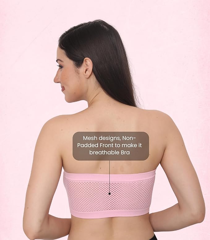 Seamless, Strapless, Full Coverage, Non-Wired Tube Bra for Backless Dress