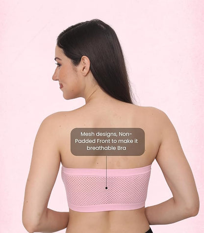 Seamless, Strapless, Full Coverage, Non-Wired Tube Bra for Backless Dress