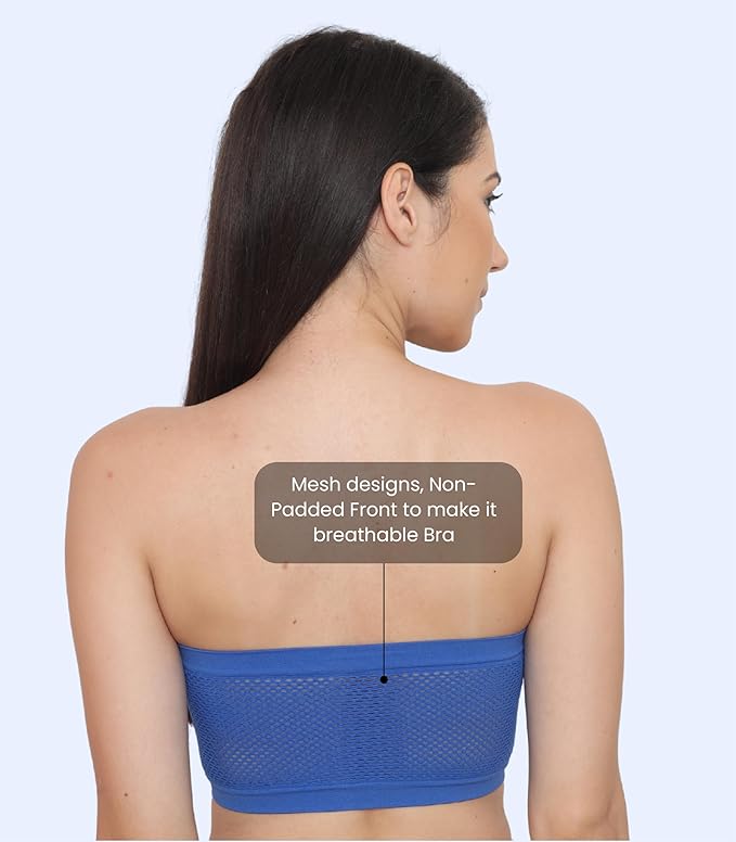 Non-Padded Nylon Spandex Tube Bra