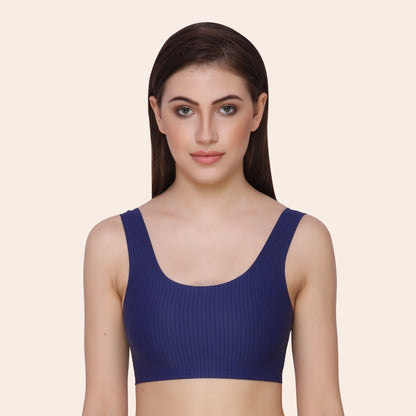 Nylon Elastane Ice Silk Non Wired Seamless Removable Pads Everyday Bra