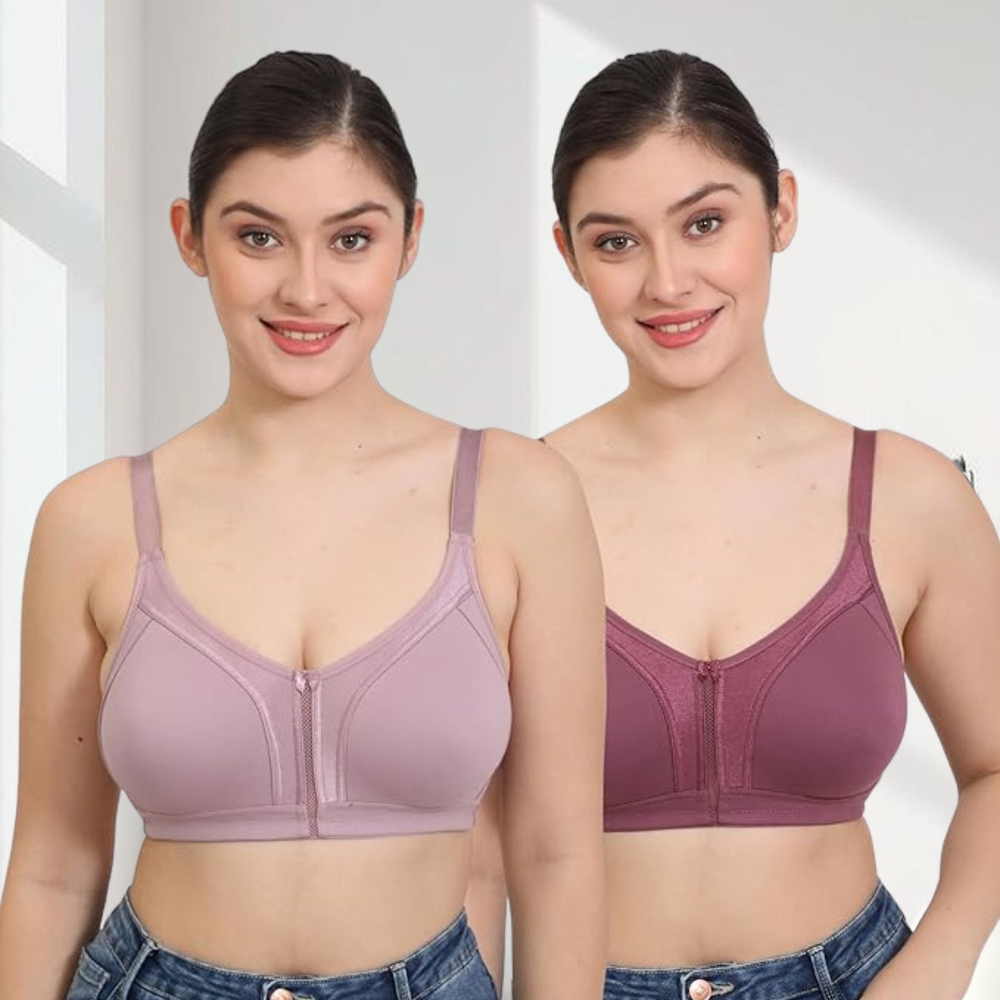Minimizer Everyday Bra-Pack of 2 Bra(LILAC-SOFT PLUM)