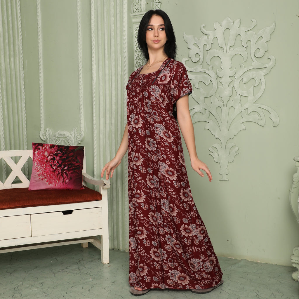 Printed Full-Length Night Gown