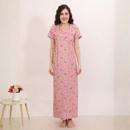Printed Full-Length Night Gown