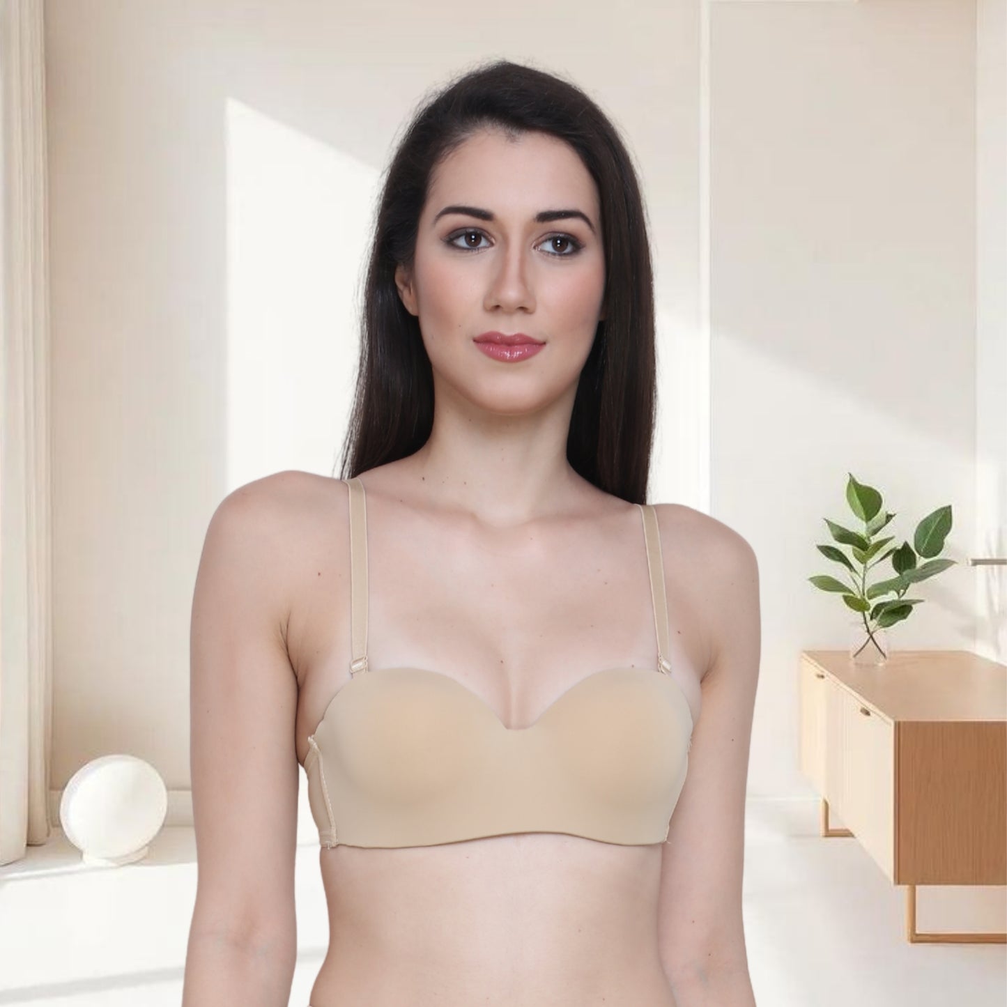 Nylon Spandex, Padded, Underwired, Push Up Bra for Women
