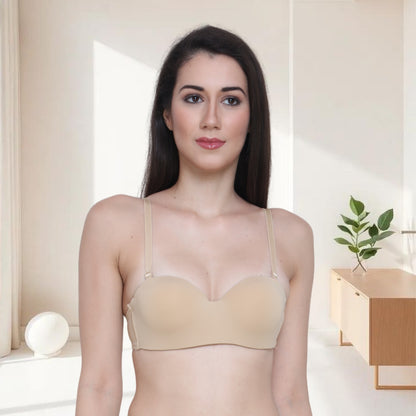 Nylon Spandex, Padded, Underwired, Push Up Bra for Women