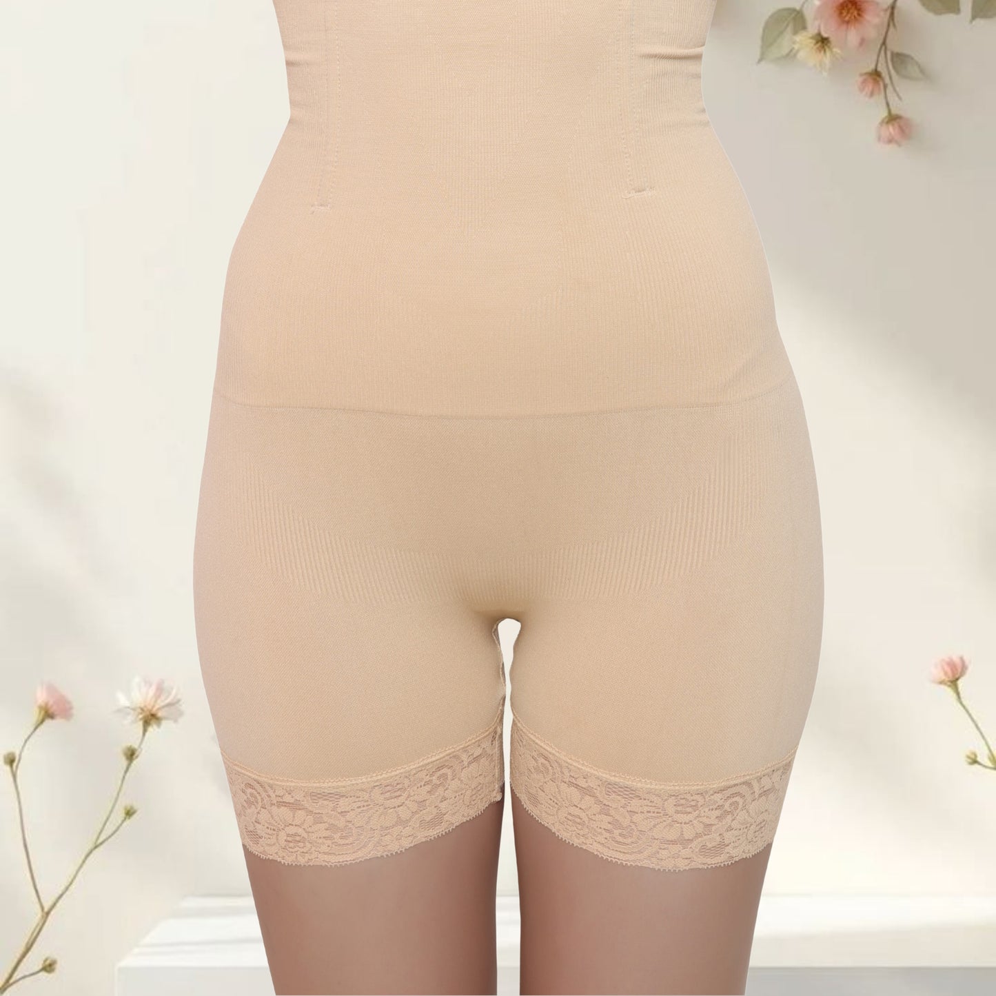 High Waist Tummy Control Shapewear With Lace