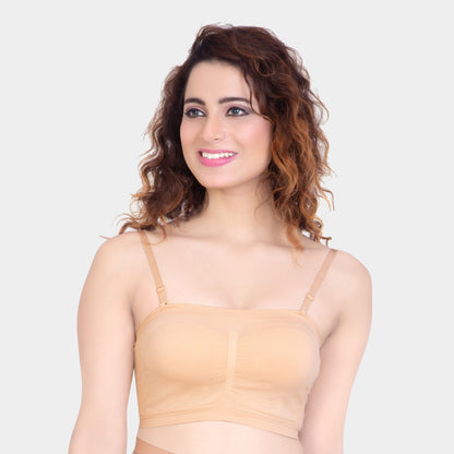 Strapless Multi-Way with Back Hook Closure and Removable Straps