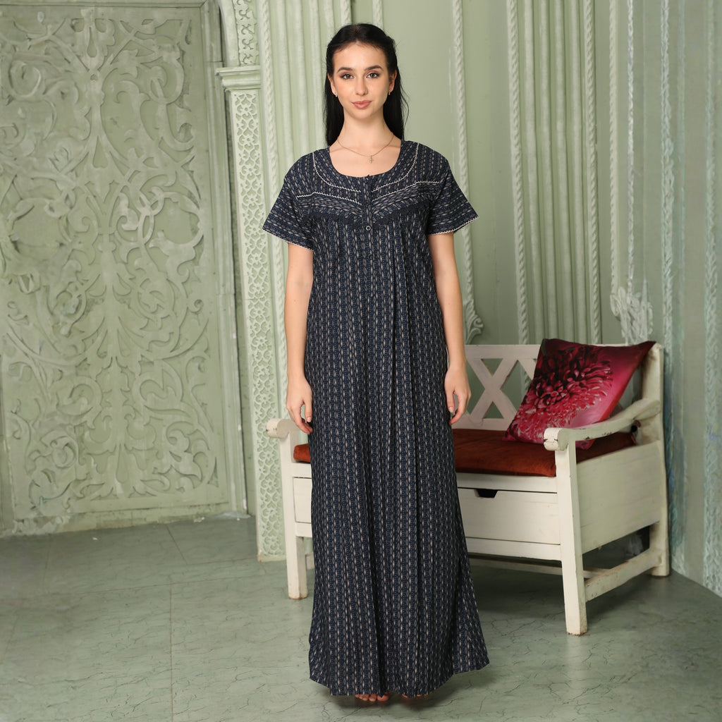 Printed Full Length Night Gown