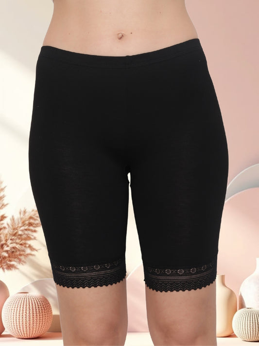 Bamboo Spandex Mid Rise Under Skirt Under Dress Shorts