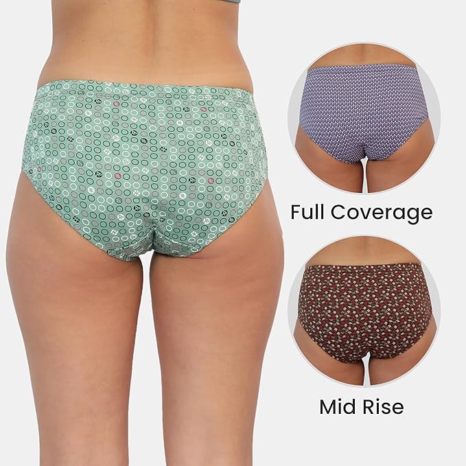Cotton Hipster Panties Combo - Pack of 3