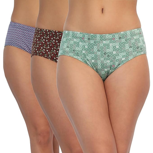 Cotton Hipster Panties Combo - Pack of 3