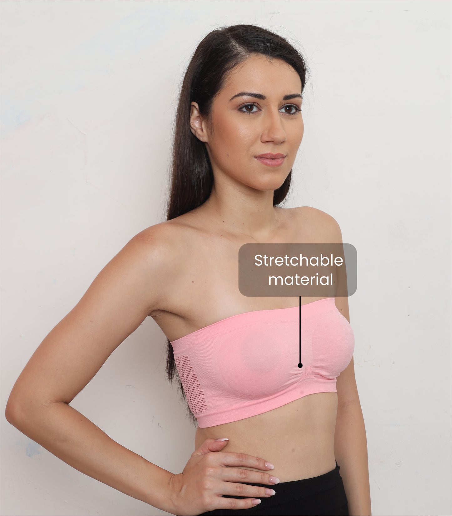 Seamless, Strapless, Full Coverage, Non-Wired Tube Bra