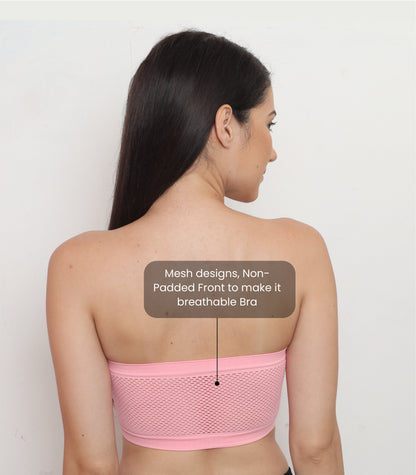 Seamless, Strapless, Full Coverage, Non-Wired Tube Bra