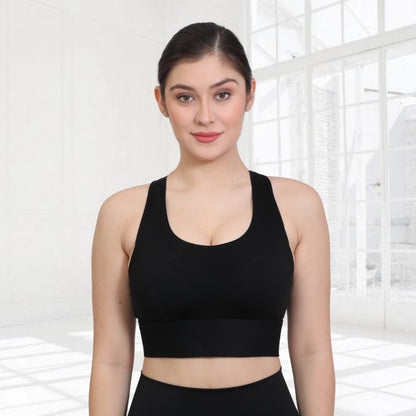 Spandex Padded Back Hook Sports Bras