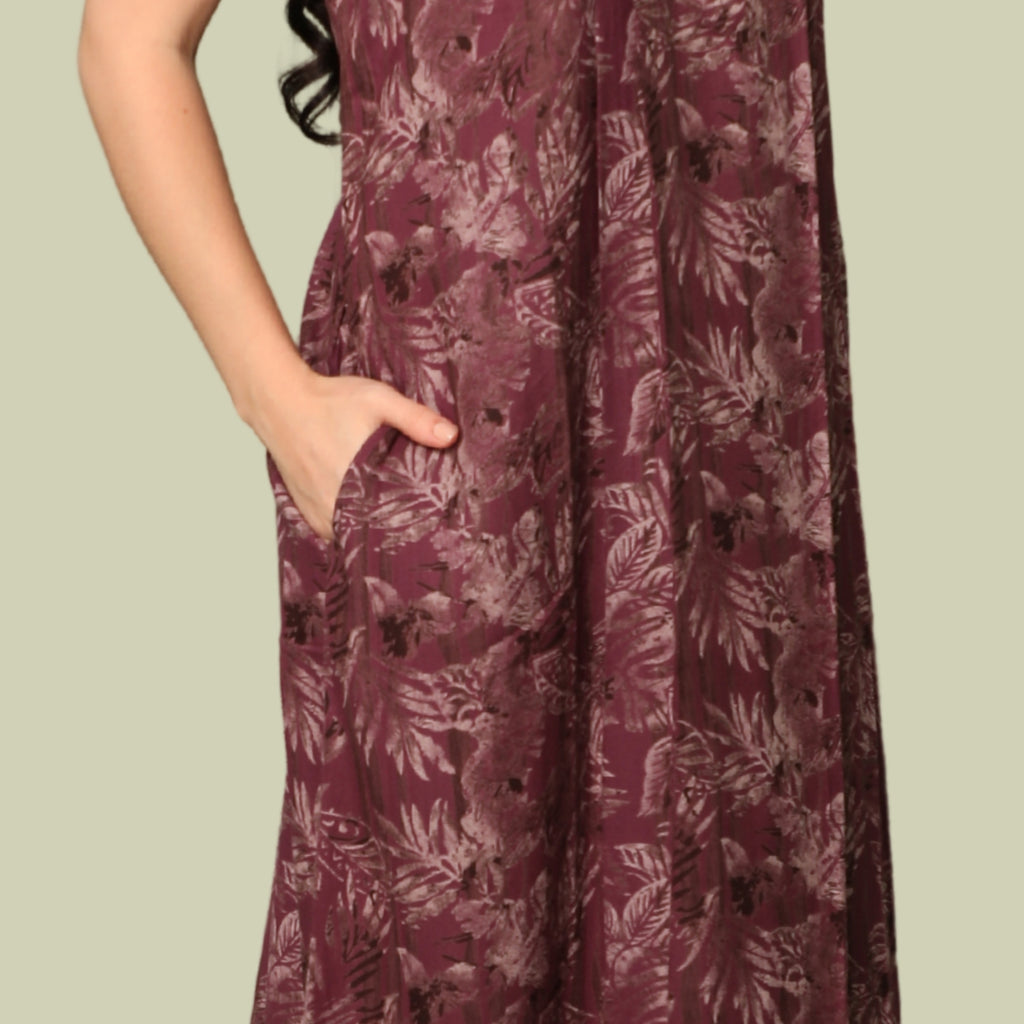 Printed Full-Length Night Gown