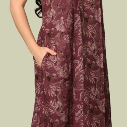 Printed Full-Length Night Gown