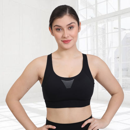 High Impact Strappy Criss Cross Back Workout Sports Bra