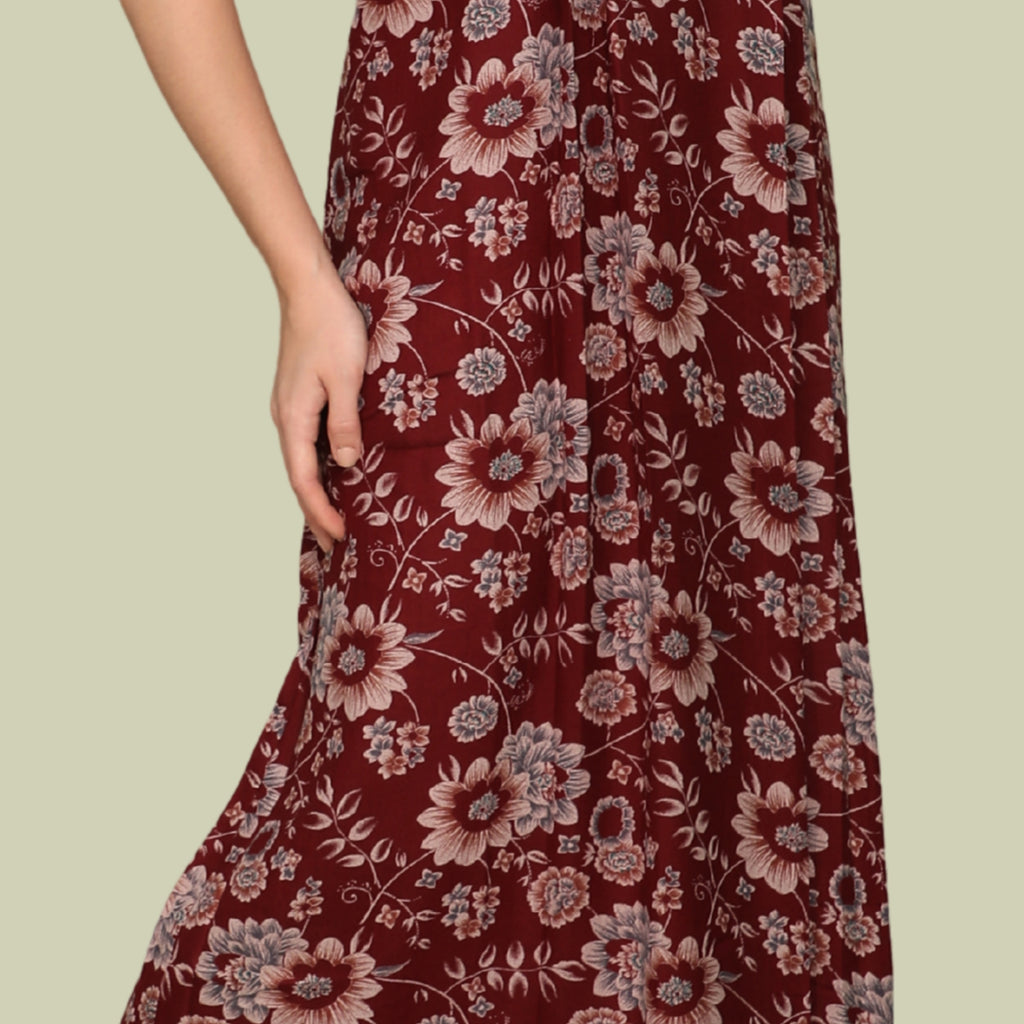 Printed Full-Length Night Gown