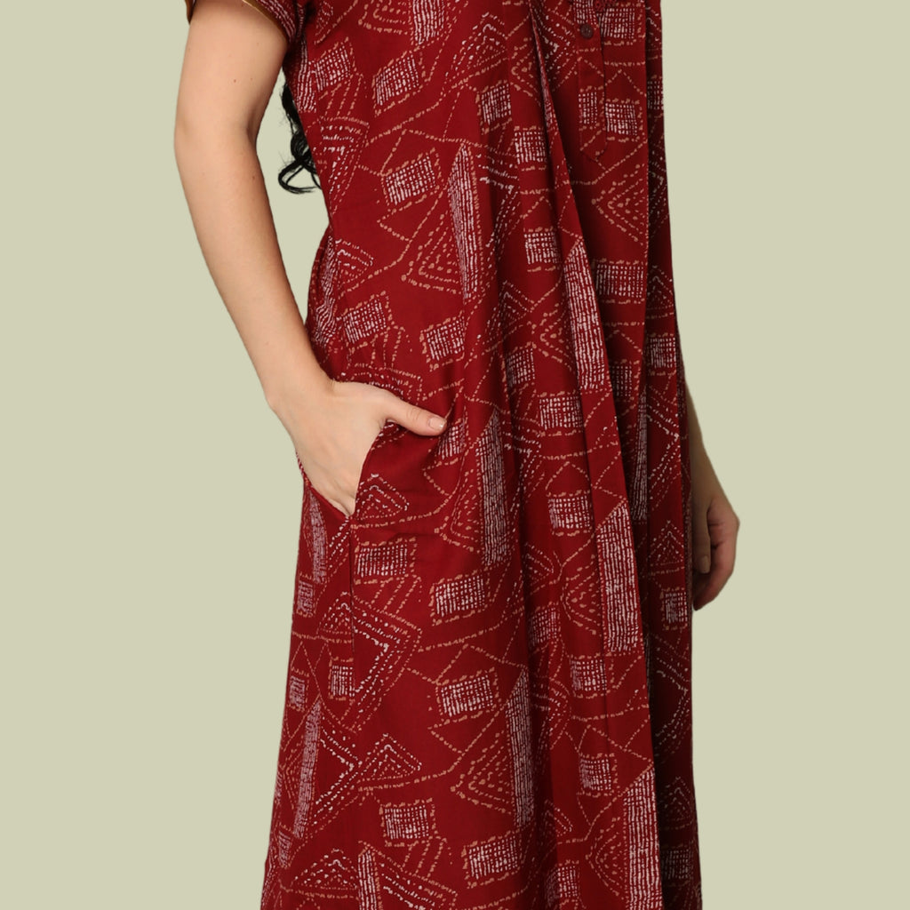 Printed Full-Length Night Gown