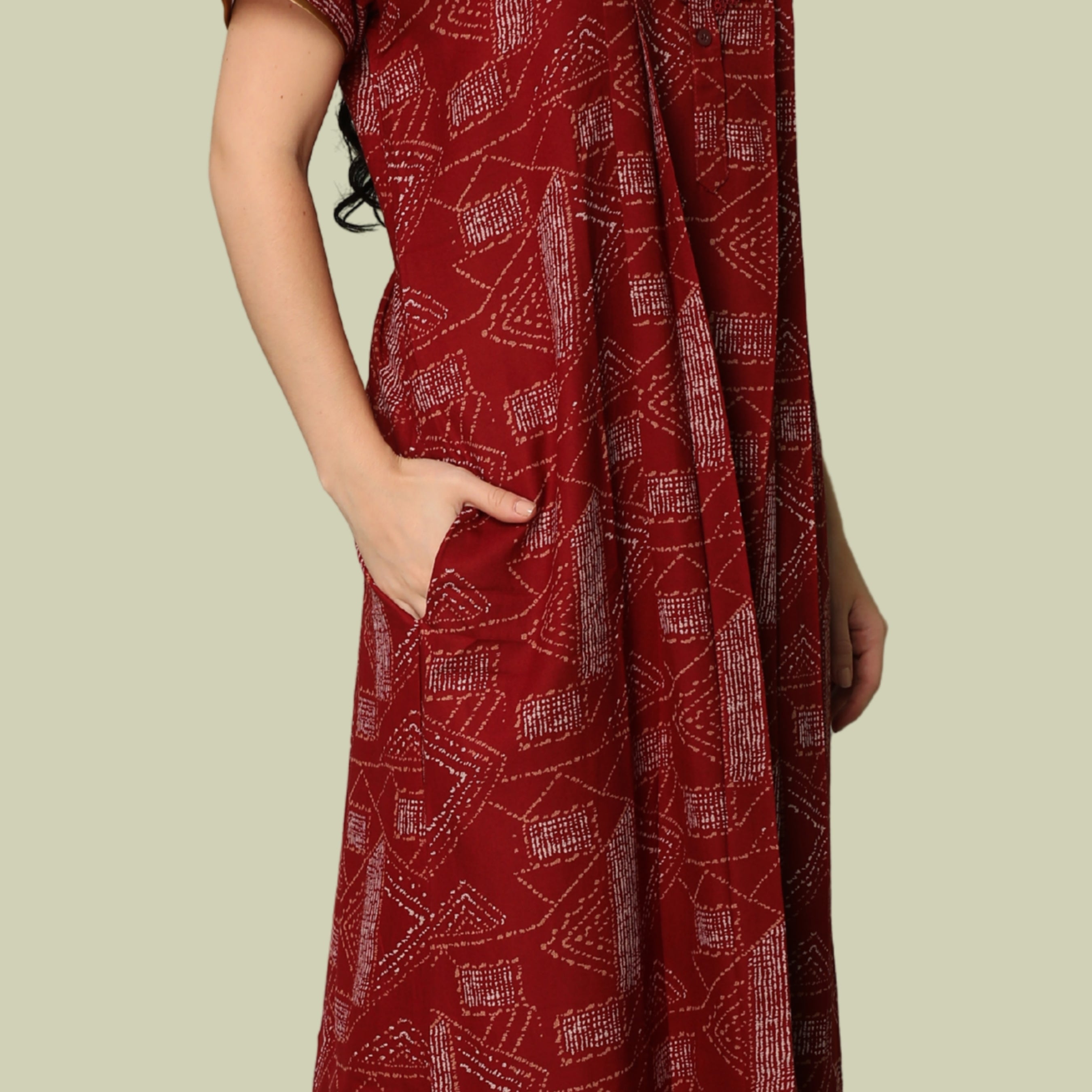 Printed Full-Length Night Gown