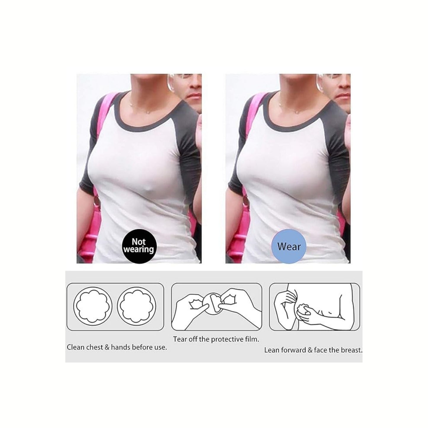 Ultra-Thin Disposable Nipple Pasties, (Pack of 5 Pairs)