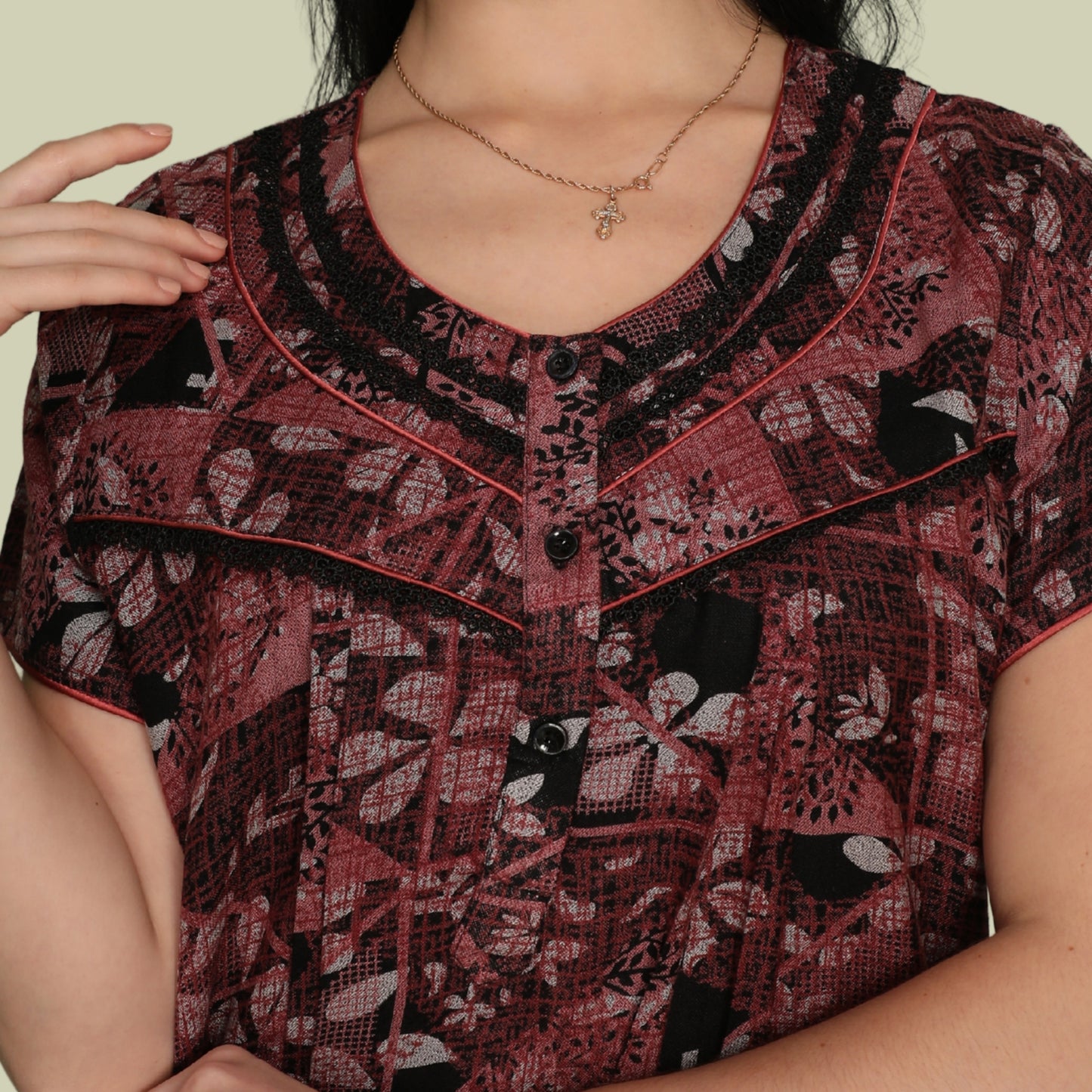 Printed Full-Length Night Gown