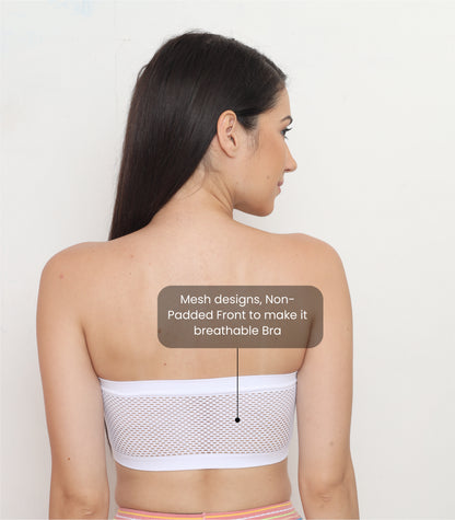 Seamless, Strapless, Full Coverage, Non-Wired Tube Bra