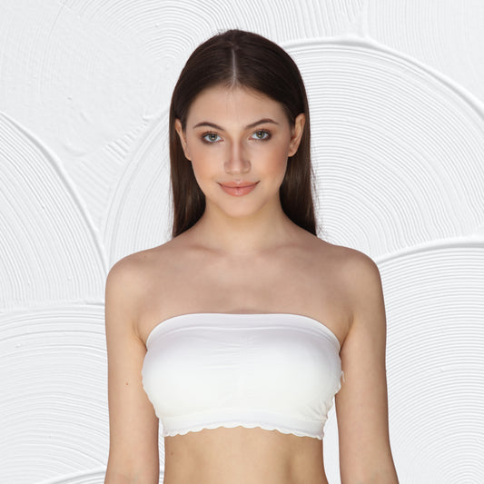 Padded Wire Free Stretchable Seamless Strapless Breathable Pull On Bralette Bras