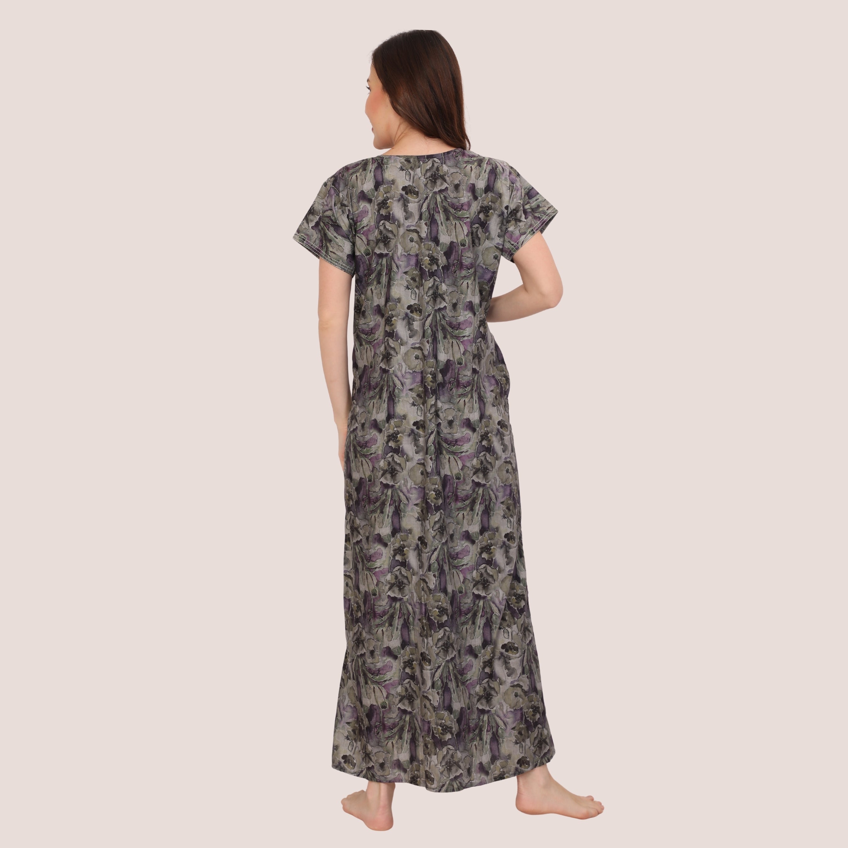 Printed Full Length Night Gown