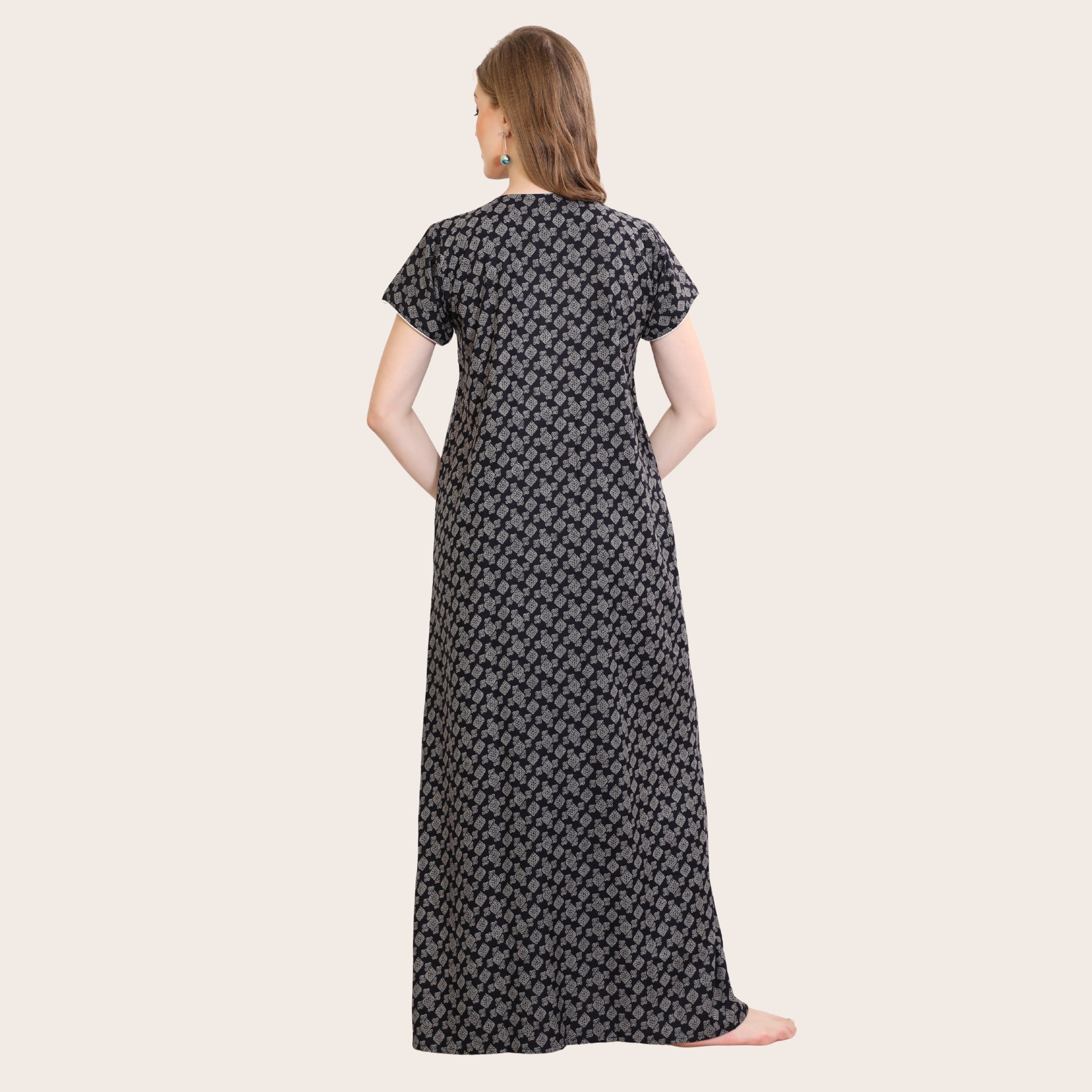 Printed Full-Length Night Gown