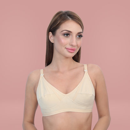 Cotton Non Padded Non Wired Full Coverage Maternity Bra