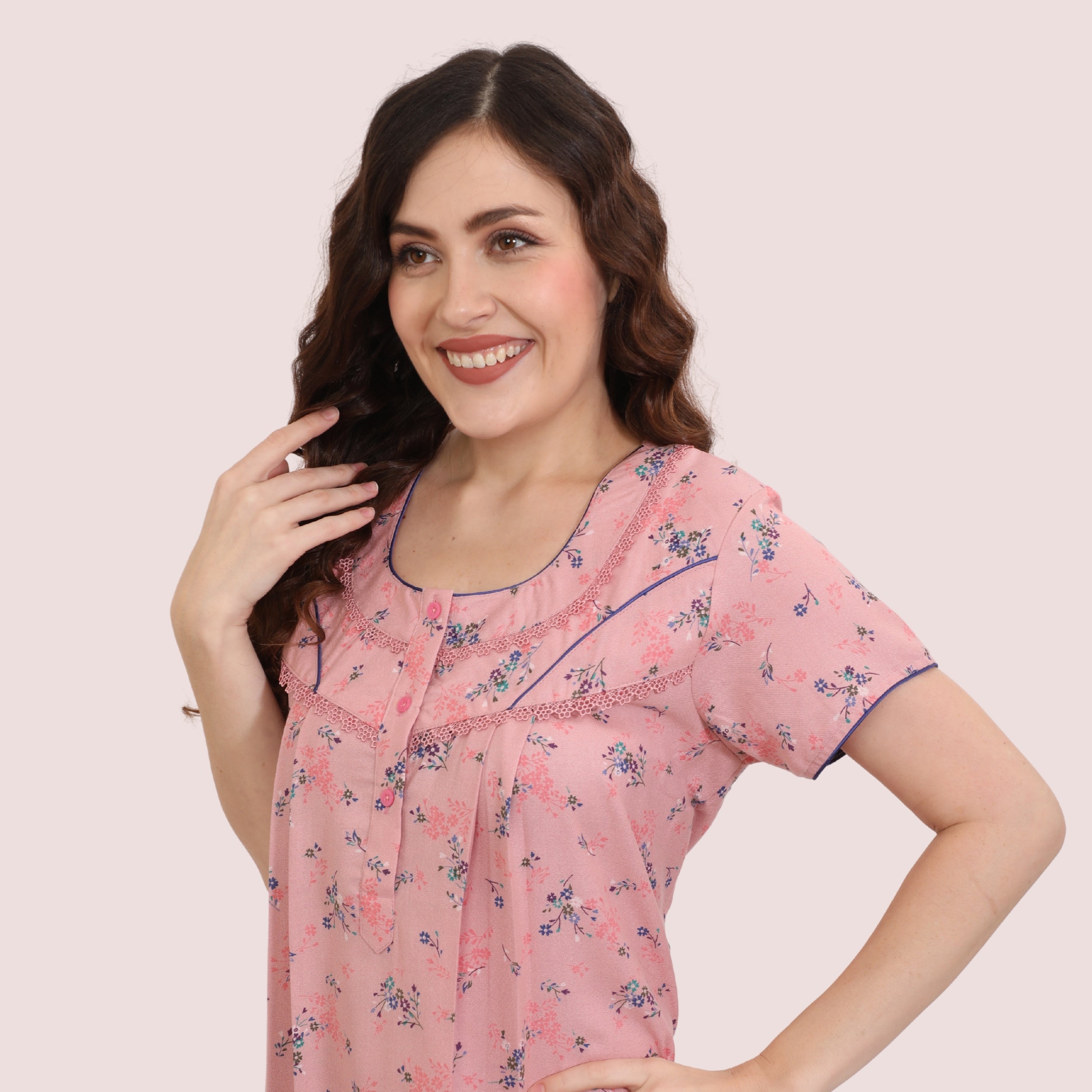 Printed Full-Length Night Gown