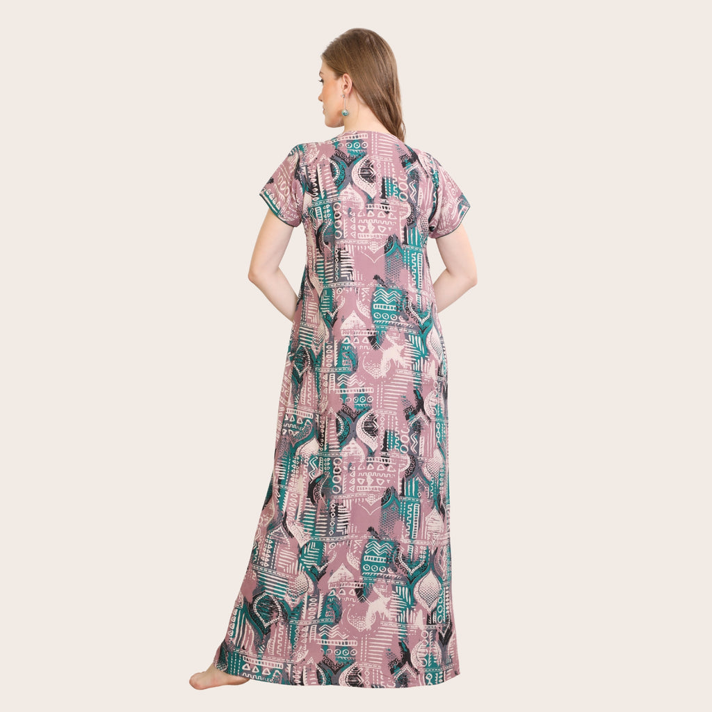 Printed Full-Length Night Gown