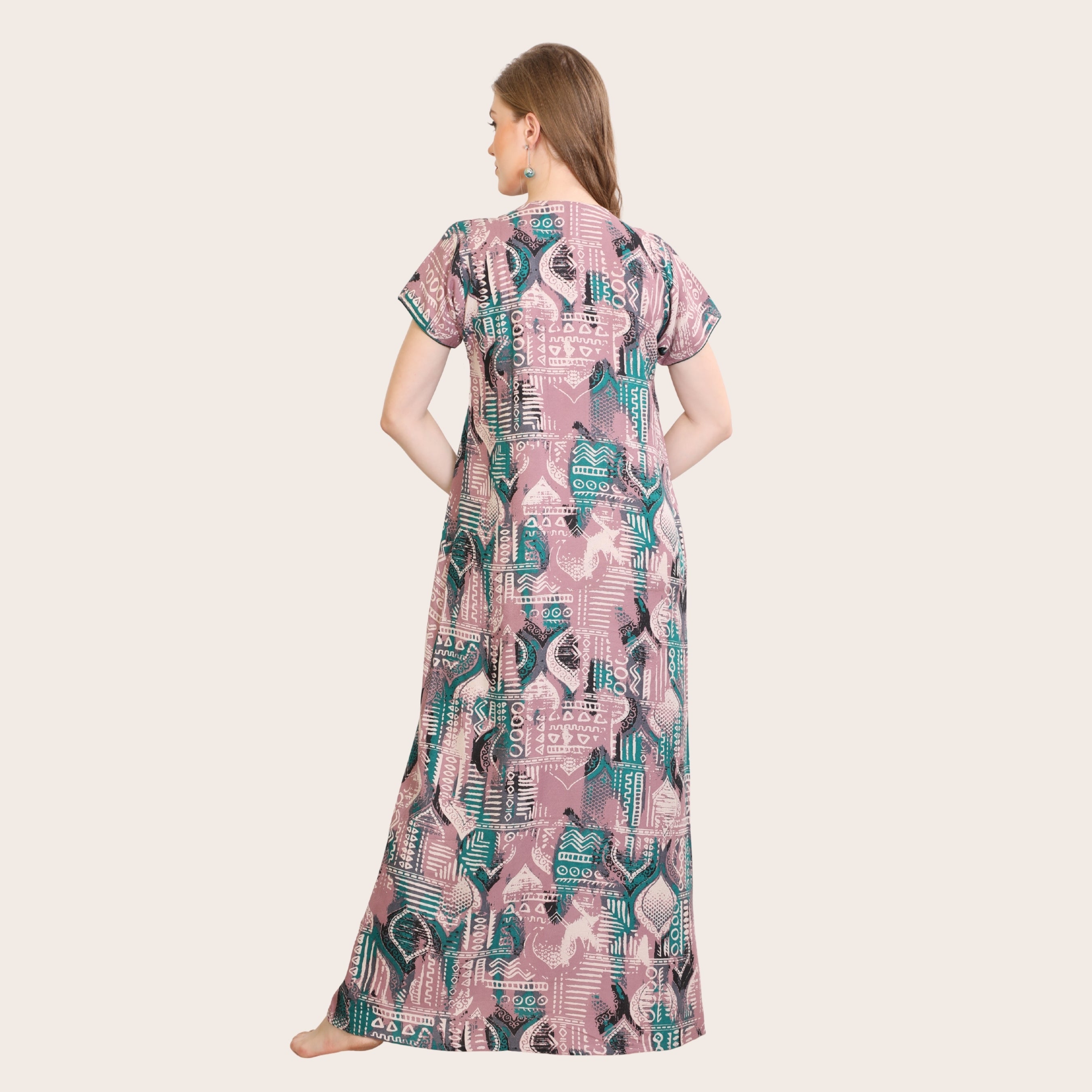 Printed Full-Length Night Gown