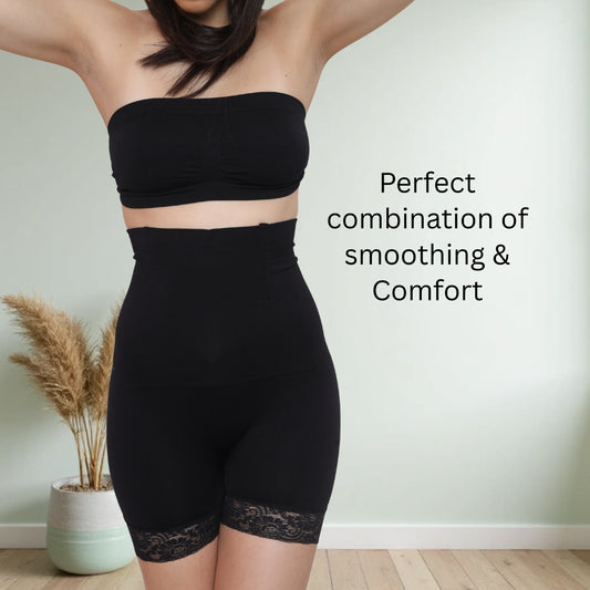 High Waist Tummy Control Shapewear With Lace