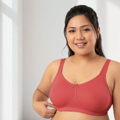 Cotton Spandex Non Padded & Non Wired Minimizer Bra