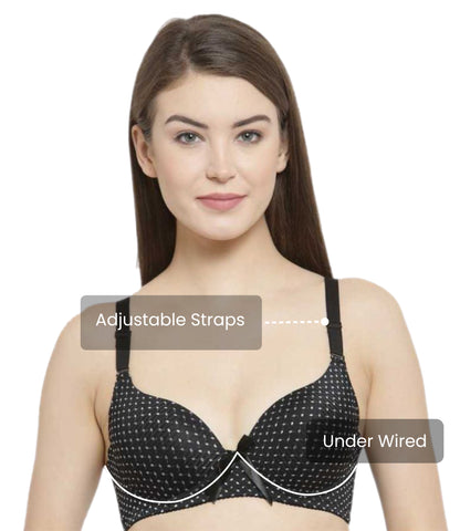 Women's Lace Padded Underwire Push Up Bra