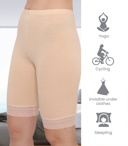 Bamboo Spandex Mid Rise Under Skirt Under Dress Shorts