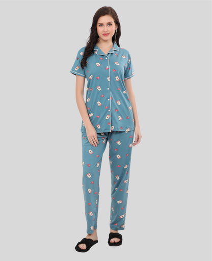 Printed Full Length Night Gown