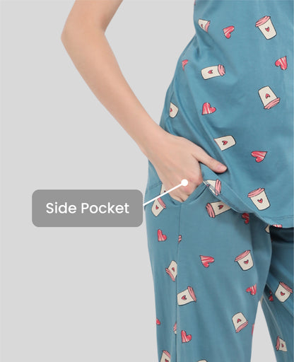 Printed Full Length Night Gown