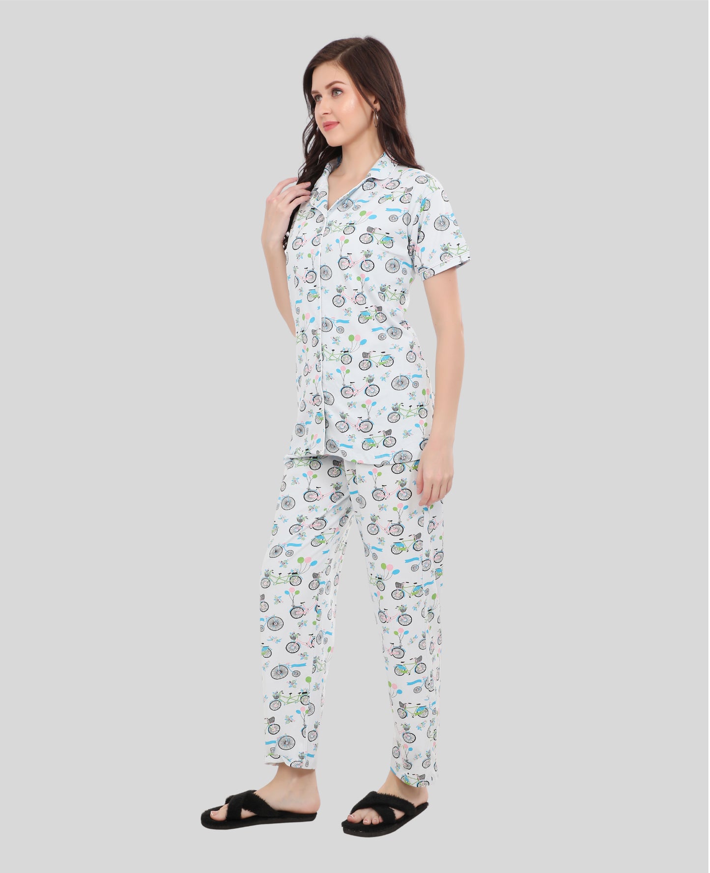 Printed Full Length Night Gown