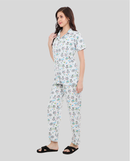Printed Full Length Night Gown
