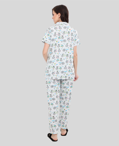 Printed Full Length Night Gown